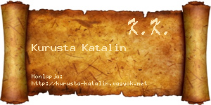 Kurusta Katalin névjegykártya