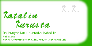 katalin kurusta business card